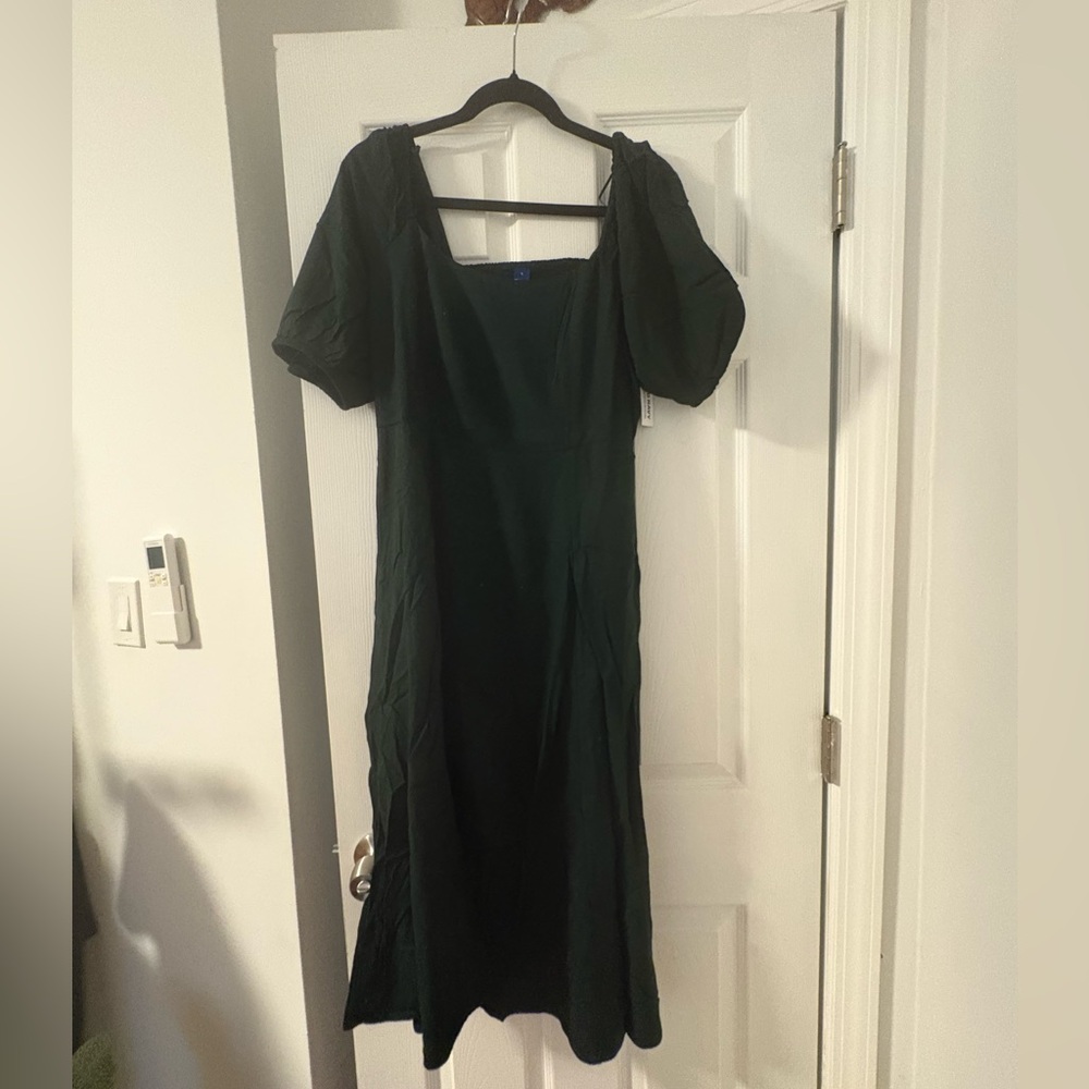Old Navy Dark Green Short Sleeve Dress
